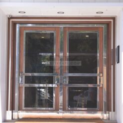 Gümüş Detay Kahve Apartman Bina Kapısı ÇK0882