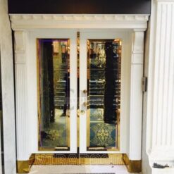 Gold Detay Beyaz Apartman Bina Kapısı ÇK0822