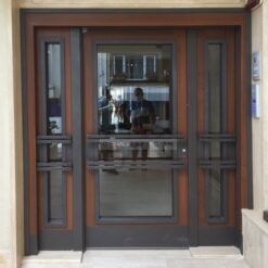 Siyah Ahşap Apartman Bina Kapısı ÇK0824