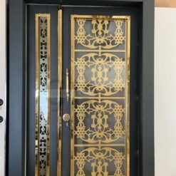 Gold Desenli Apartman Bina Kapısı ÇK0847