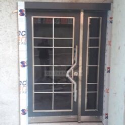 Gümüş Detay Antrasit Apartman Bina Kapısı ÇK0868