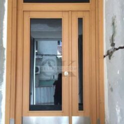 Aynalı Ahşap Apartman Bina Kapısı ÇK0874