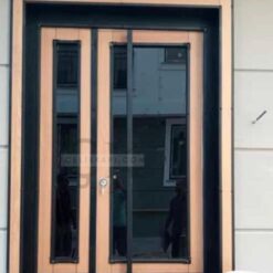Siyah Ahşap Apartman Bina Kapısı ÇK0881