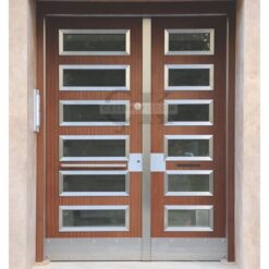 Bölme Detay Ahşap Apartman Bina Kapısı ÇK0883