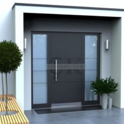 Buz Camlı Antrasit Villa Kapısı ÇK0111