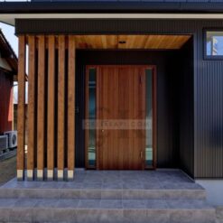 Aynalı Ahşap Villa Kapısı ÇK0114