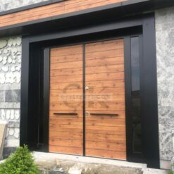 Siyah Çerçeve Detay Villa Kapısı ÇK0147