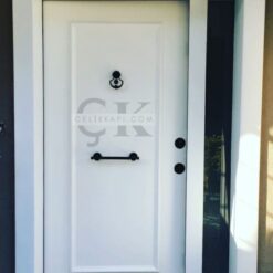 Siyah Kulp Detay Beyaz Villa Kapısı ÇK0157