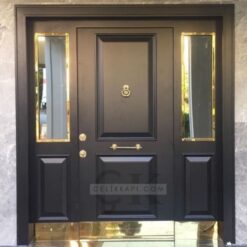 Gold Detay Siyah Villa Kapısı ÇK0159