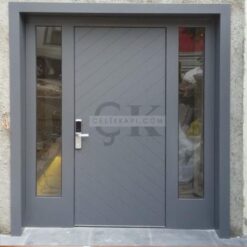Çizgi Detay Gri Villa Kapısı ÇK0161