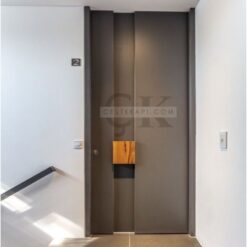 Kulp Detay Gri Villa Kapısı ÇK0209