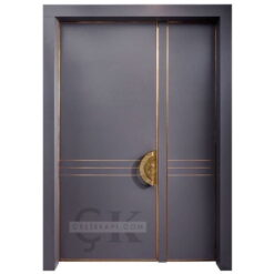 Gold Detay Gri Villa Kapısı ÇK0024