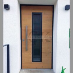 Siyah Çerçeveli Ahşap Villa Kapısı ÇK0298