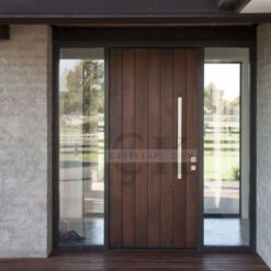 Cam Detay Koyu Kahve Villa Kapısı ÇK0300