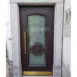 Altın Kulplu Kahverengi Villa Kapısı ÇK0315