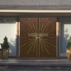 Gold Detay Kahverengi Villa Kapısı ÇK0088