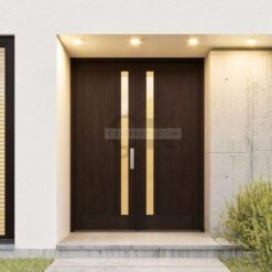 Gold Kulplu Kahverengi Villa Kapısı ÇK0092