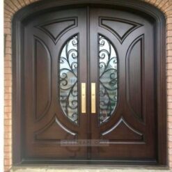 Ferforje Detay Kahverengi Villa Kapısı ÇK0098
