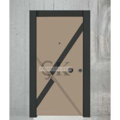 Antrasit Çerçeveli Bej Daire Kapısı ÇK0706