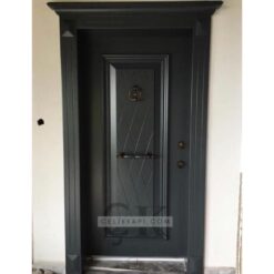 Baklava Desen Siyah Daire Kapısı ÇK0692