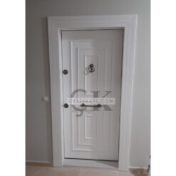 Siyah Kulplu Beyaz Daire Kapısı ÇK0696