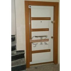 Kahve Beyaz Şeritli Daire Kapısı ÇK0697