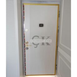 Çizgili Beyaz Daire Kapısı ÇK0705