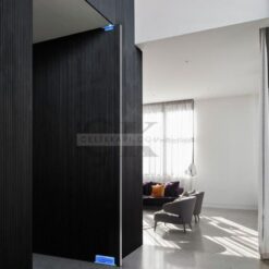 Çizgili Siyah Pivot Çelik Kapı ÇK1005