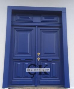 Mavi Ahşap Villa Kapısı ÇK0376