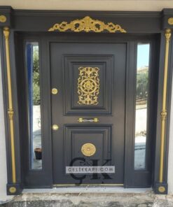 Aynalı Gold Detaylı Villa Kapısı ÇK0382