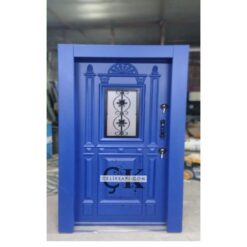 Kabartmalı Mavi Çelik Daire Kapısı ÇK0708