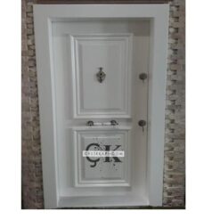 Kabartmalı Beyaz Daire Kapısı ÇK0711