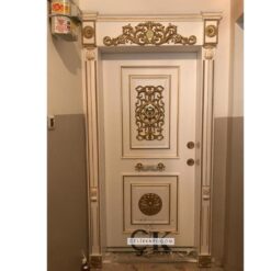 Gold Detaylı Beyaz Daire Kapısı ÇK0729