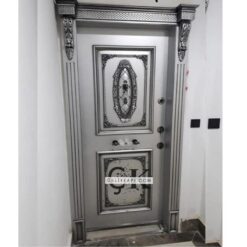 Desenli Gri Daire Kapısı ÇK0744