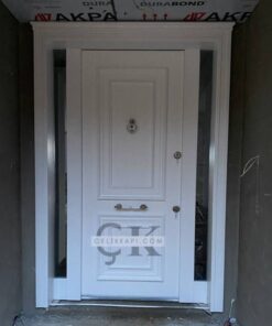 Cam Bölmeli Beyaz Villa Kapısı ÇK0392